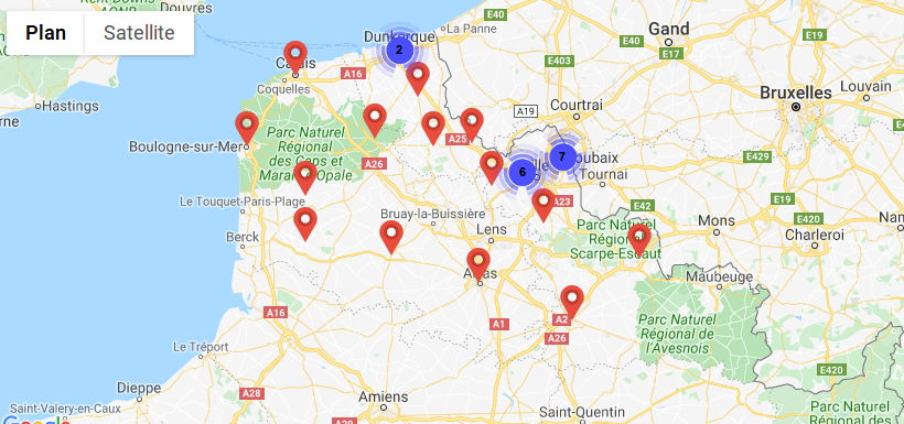 carte des clubs