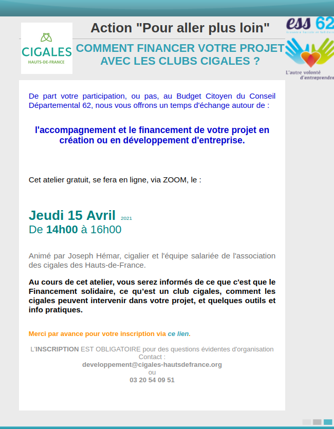 Atelier POur aller plus loin 15 avril